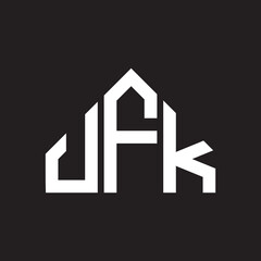 JFK letter logo design on black background. JFK creative initials letter logo concept. JFK letter design. 