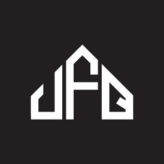 JFQ letter logo design on black background. JFQ creative initials letter logo concept. JFQ letter design. 