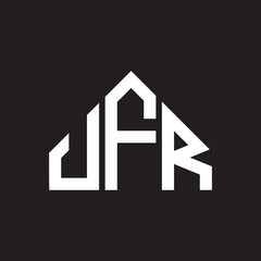 JFR letter logo design on black background. JFR creative initials letter logo concept. JFR letter design. 