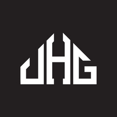 JHG letter logo design on Black background. JHG creative initials letter logo concept. JHG letter design. 