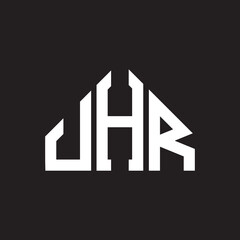 JHR letter logo design on Black background. JHR creative initials letter logo concept. JHR letter design. 