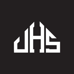 JHS letter logo design on Black background. JHS creative initials letter logo concept. JHS letter design. 