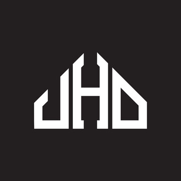 JHO letter logo design on Black background. JHO creative initials letter logo concept. JHO letter design. 