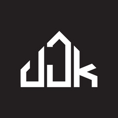 JJK letter logo design on Black background. JJK creative initials letter logo concept. JJK letter design. 
