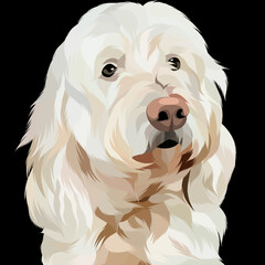 Dog vector colorful illustration