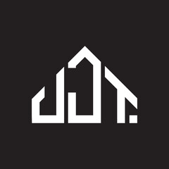 JJT letter logo design on Black background. JJT creative initials letter logo concept. JJT letter design. 