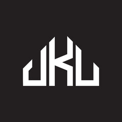JKU letter logo design on Black background. JKU creative initials letter logo concept. JKU letter design. 