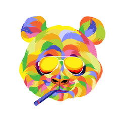 Dog vector colorful illustration