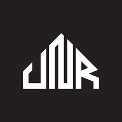 UNR letter logo design on black background. UNR  creative initials letter logo concept. UNR letter design.