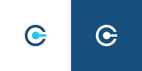 Simple dan modern letter C initials logo design