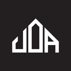 UOA letter logo design on black background. UOA  creative initials letter logo concept. UOA letter design.