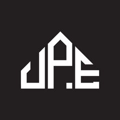 UPE letter logo design on black background. UPE  creative initials letter logo concept. UPE letter design.