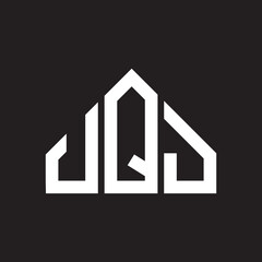 UQJ letter logo design on black background. UQJ  creative initials letter logo concept. UQJ letter design.