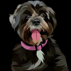 Dog vector colorful illustration