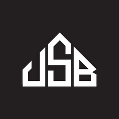 USB letter logo design on black background. USB  creative initials letter logo concept. USB letter design.