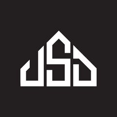 USD letter logo design on black background. USD  creative initials letter logo concept. USD letter design.