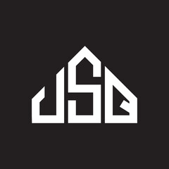 USQ letter logo design on black background. USQ  creative initials letter logo concept. USQ letter design.