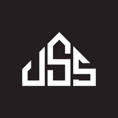 USS letter logo design on black background. USS  creative initials letter logo concept. USS letter design.