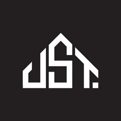 UST letter logo design on black background. UST  creative initials letter logo concept. UST letter design.