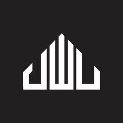 UWU letter logo design on black background. UWU  creative initials letter logo concept. UWU letter design.
