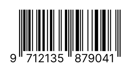 Barcode vector isolated on white background.
