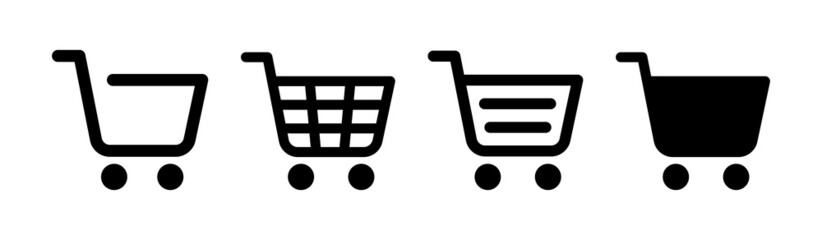 Shopping cart icon collection. Vector illustration