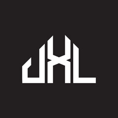 UXL letter logo design on black background. UXL  creative initials letter logo concept. UXL letter design.