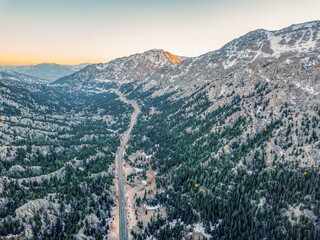 Turkish highway in the valley