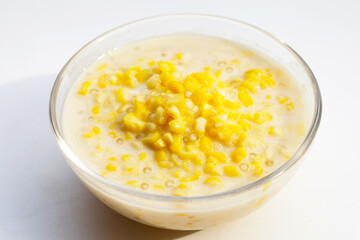 Sweet corn with sago in sweet coconut milk