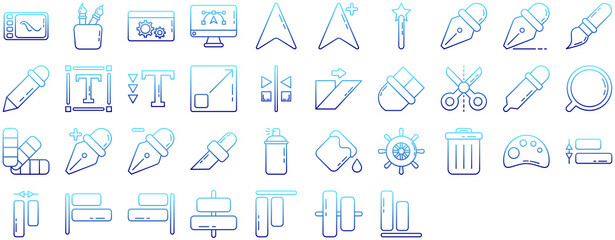 editor tools icon set