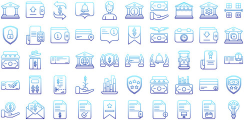 finance and business icon set