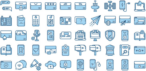 communication icon set