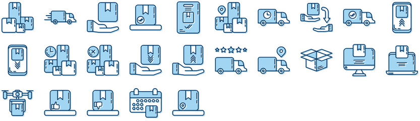 delivery icon set
