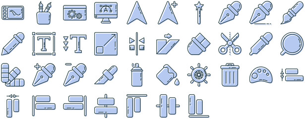 editor tools icon set