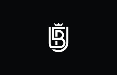 Crown Shield Modern and unique letter B initials logo design