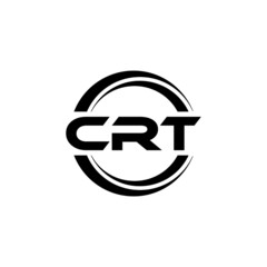 CRT letter logo design with white background in illustrator, vector logo modern alphabet font overlap style. calligraphy designs for logo, Poster, Invitation, etc. - obrazy, fototapety, plakaty