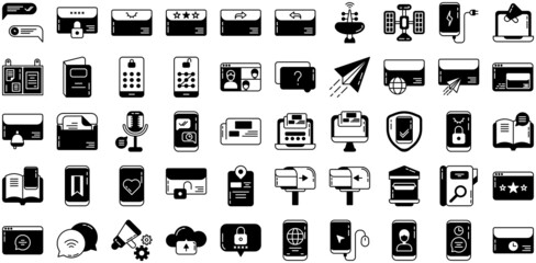 communication icon set