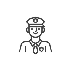Policeman line icon