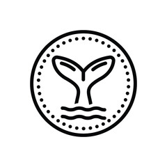 Black line icon for tail