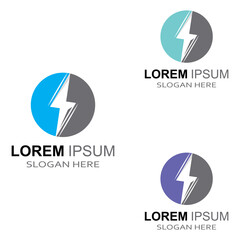 electric lightning logo, using modern vector illustration design concept.