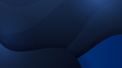Modern shiny realistic dark blue black with shadow abstract design presentation background. Technology network vector illustration for banner, cover, web, flyer, card, poster, texture, slide, magazine