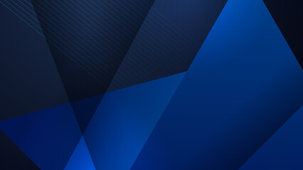 Obraz premium Modern shiny realistic dark blue black with shadow abstract design presentation background. Technology network vector illustration for banner, cover, web, flyer, card, poster, texture, slide, magazine