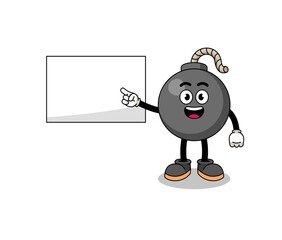 bomb illustration doing a presentation