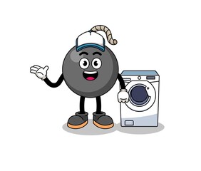 bomb illustration as a laundry man