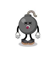 bomb mascot illustration is dead