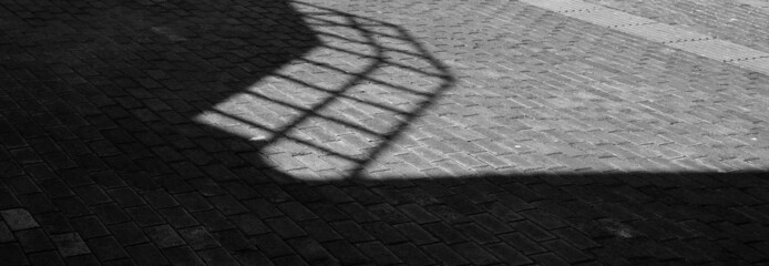 black and white texture of asphalt with shadow