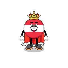 Mascot Illustration of austria flag king