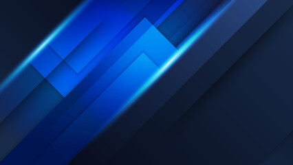 Obraz premium Abstract modern blue and black background. Vector illustration design for presentation, banner, cover, web, flyer, card, poster, wallpaper, texture, slide, magazine, and powerpoint.