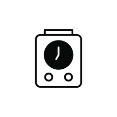 Alarm, Timer Solid Line Icon Vector Illustration Logo Template. Suitable For Many Purposes.