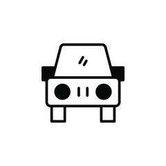 Car, Automobile, Transportation Solid Line Icon Vector Illustration Logo Template. Suitable For Many Purposes.